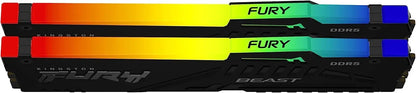 Kingston FURY Beast 32GB (16GB x2) RGB DDR5 6000MT/s Black Memory  Microcenter India