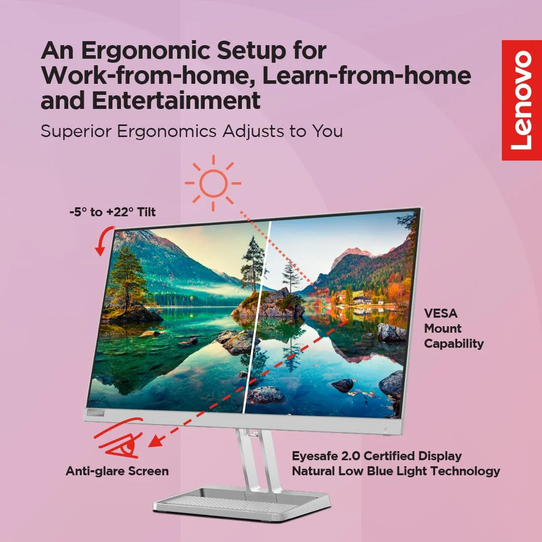 Lenovo L24i-40 24 inch FHD IPS Monitor  Microcenter India