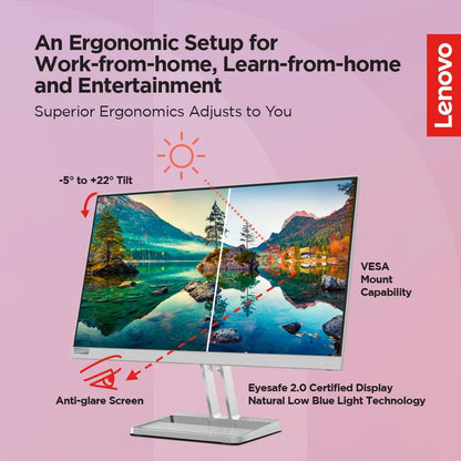 Lenovo L24i-40 24 inch FHD IPS Monitor  Microcenter India