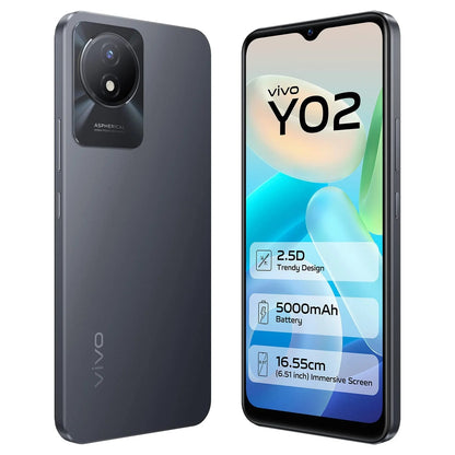 Vivo Y02 Cosmic Grey 3GB RAM 32GB Storage  Microcenter India