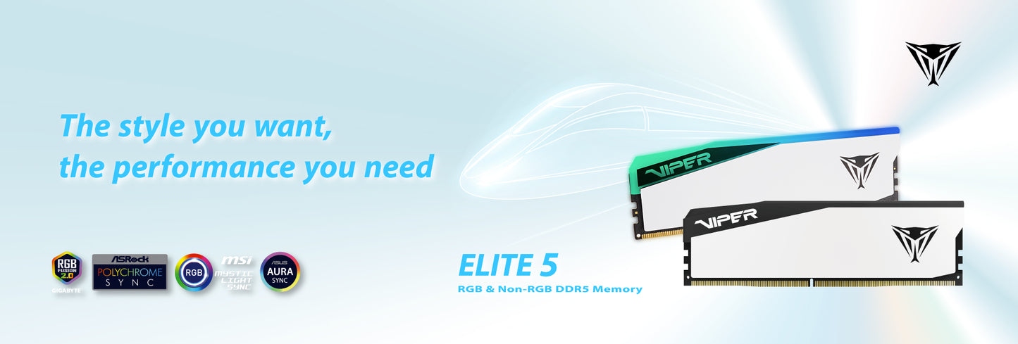 Patriot Viper Elite 5 RGB DDR5 memory, white