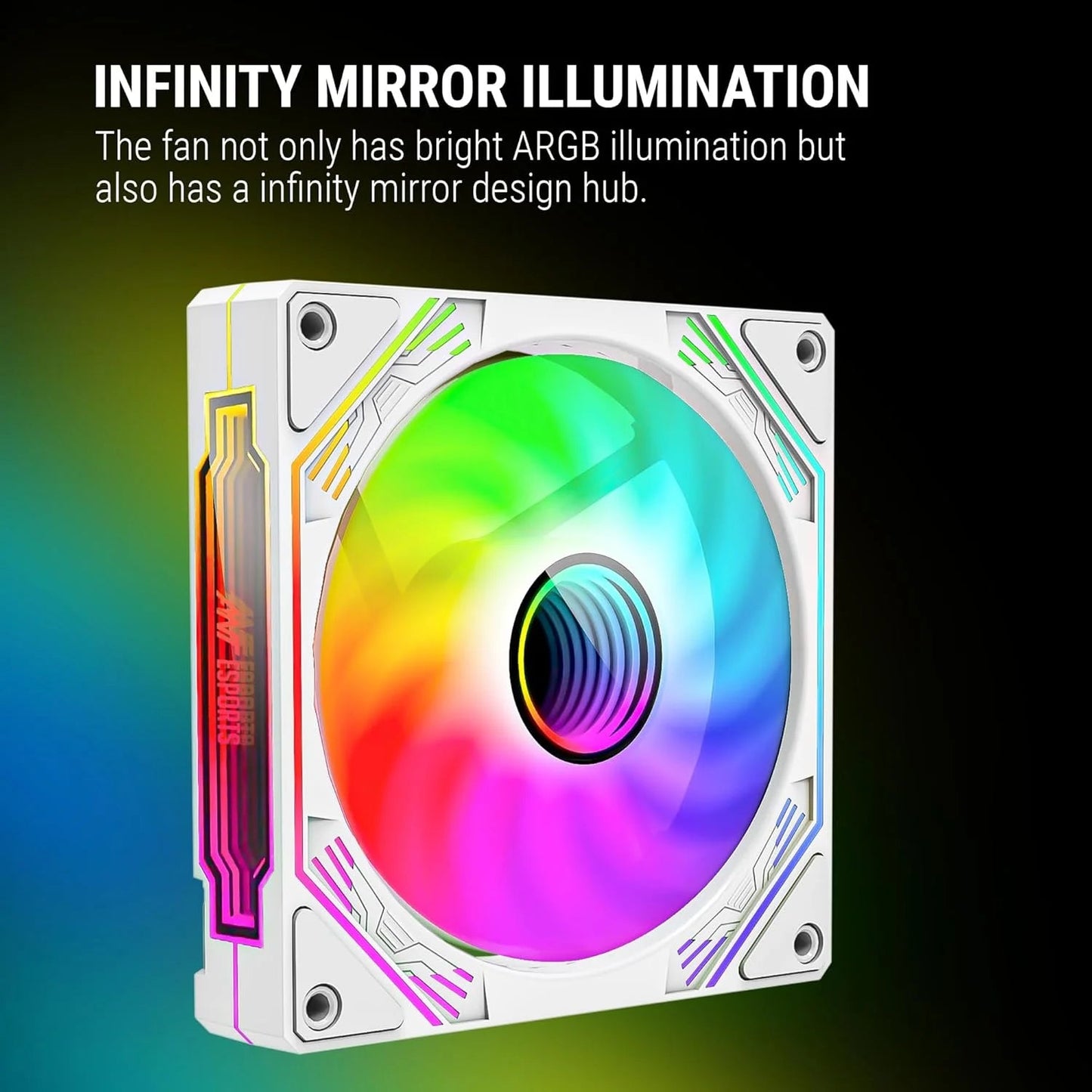 Ant Esports Sciflow 120mm ARGB Case Fan - White  Microcenter India