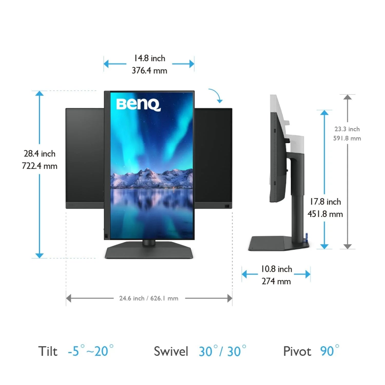 BenQ SW27Q 27 Inch Professional Monitor  Microcenter India