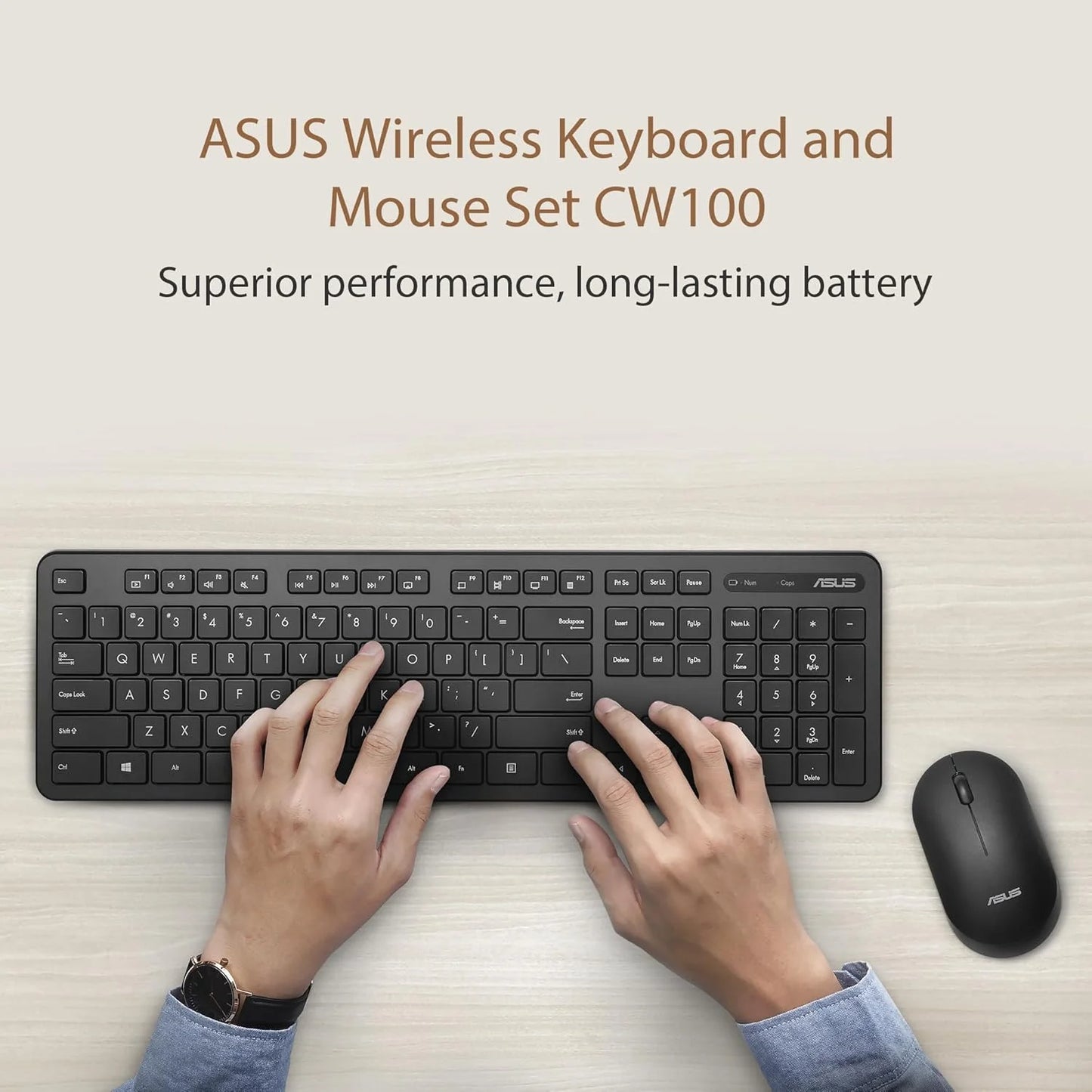 Asus CW100 Wireless Keyboard And Mouse - Microcenter India