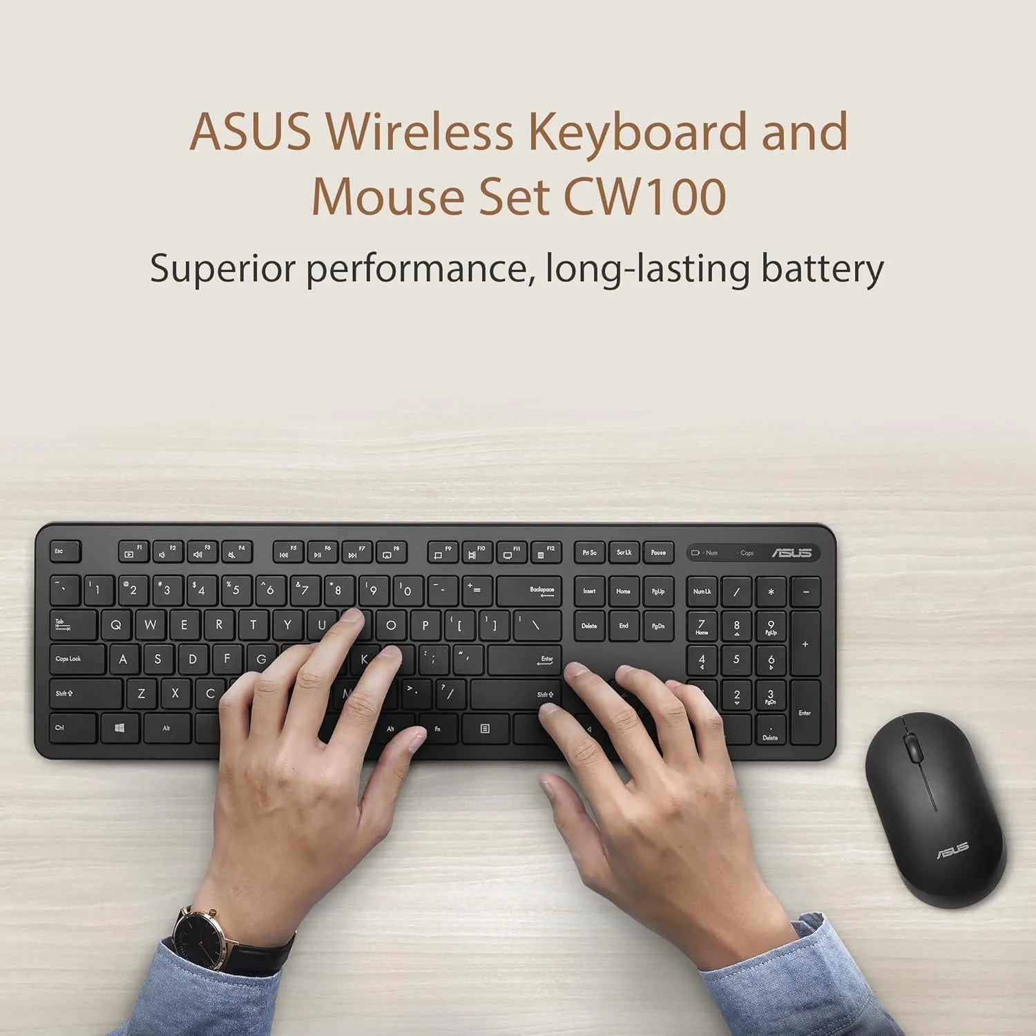 Asus CW100 Wireless Keyboard And Mouse - Microcenter India