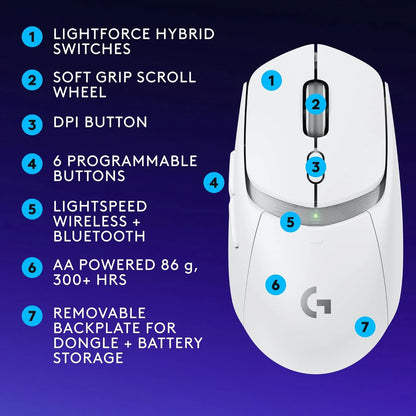 Logitech G309 Lightspeed Wireless Gaming Mouse White - Microcenter India
