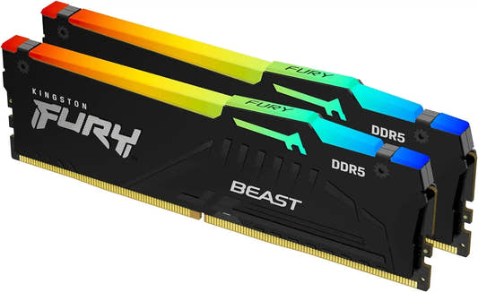 Kingston FURY Beast 32GB (16GB x2) RGB DDR5 6000MT/s Black Memory  Microcenter India