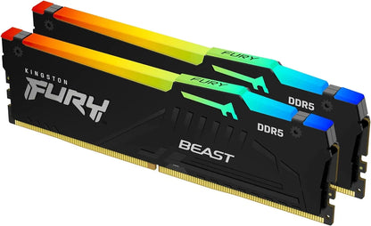 Kingston FURY Beast 32GB (16GB x2) RGB DDR5 6000MT/s Black Memory  Microcenter India