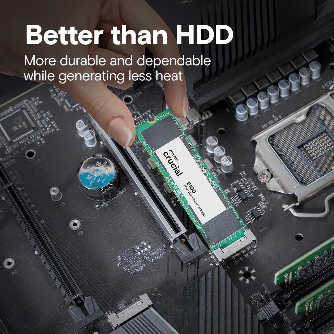 Crucial E100 1TB Gen4 M.2 NVMe Internal SSD - Microcenter India
