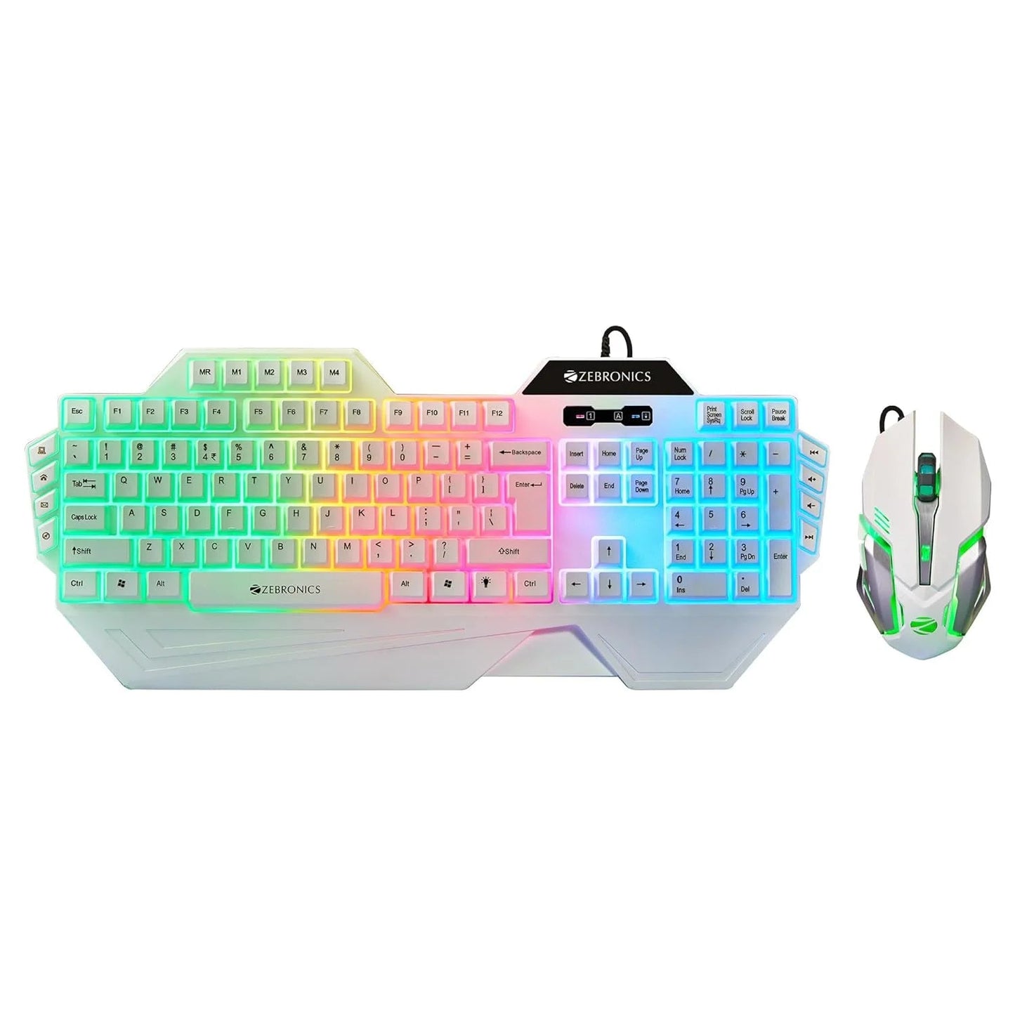 ZEBRONICS OPTIMUS Gaming Keyboard &amp; Mouse Combo White  Microcenter India