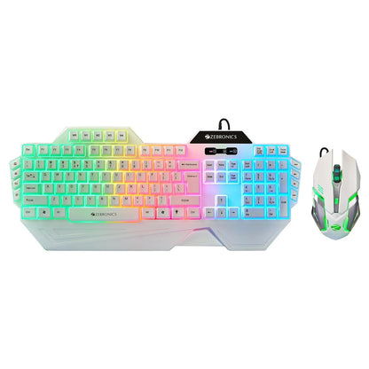 ZEBRONICS OPTIMUS Gaming Keyboard &amp; Mouse Combo White  Microcenter India