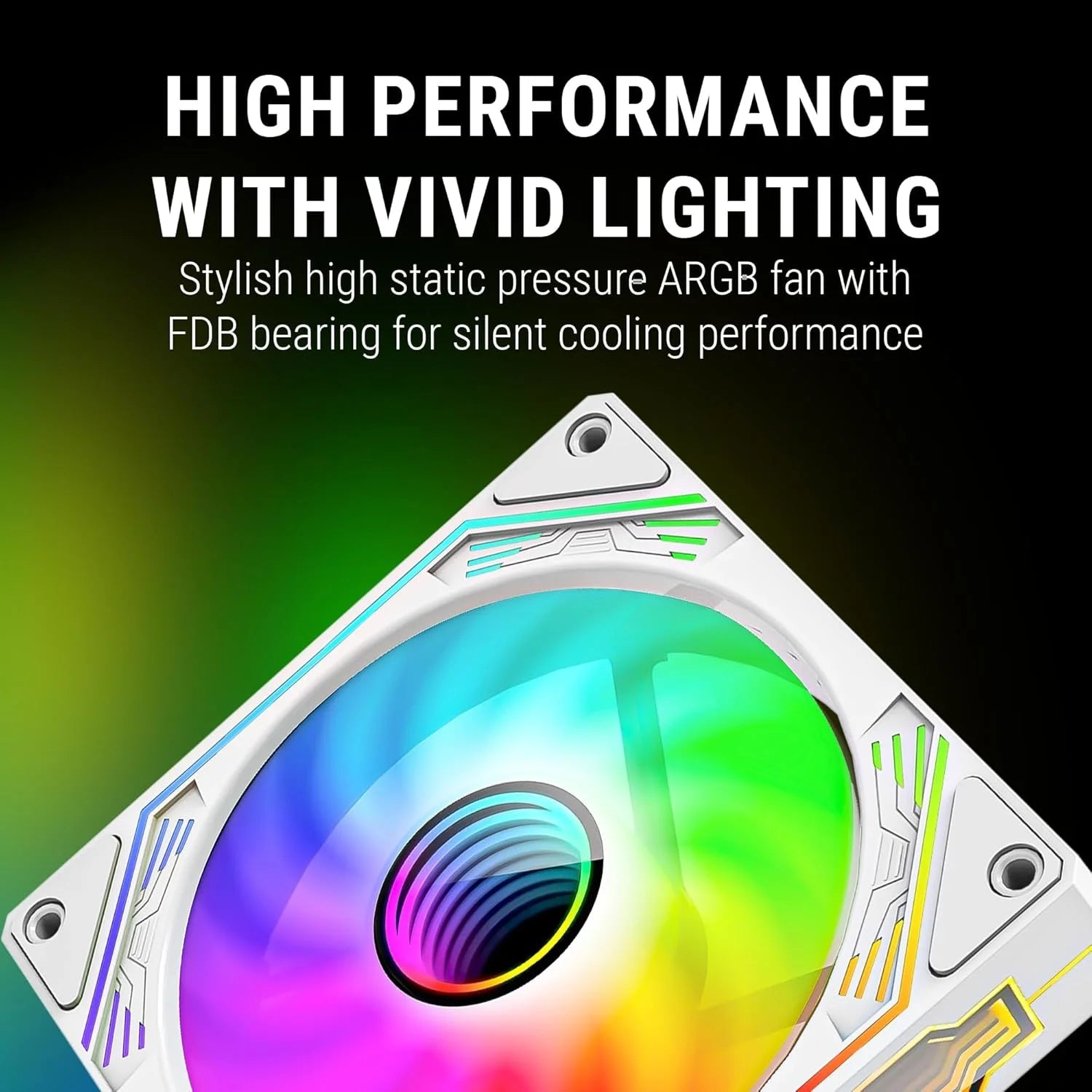 Ant Esports Sciflow 120mm ARGB Case Fan - White  Microcenter India