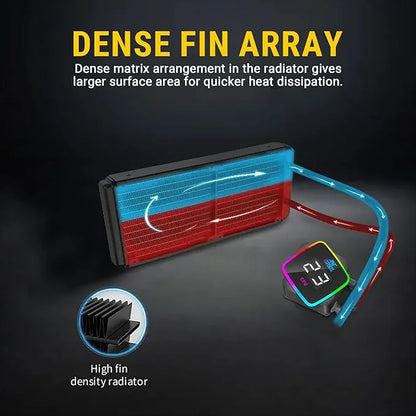 Ant Esports ICE Flow 240 ARGB 240mm CPU Liquid Cooler Black - Microcenter India