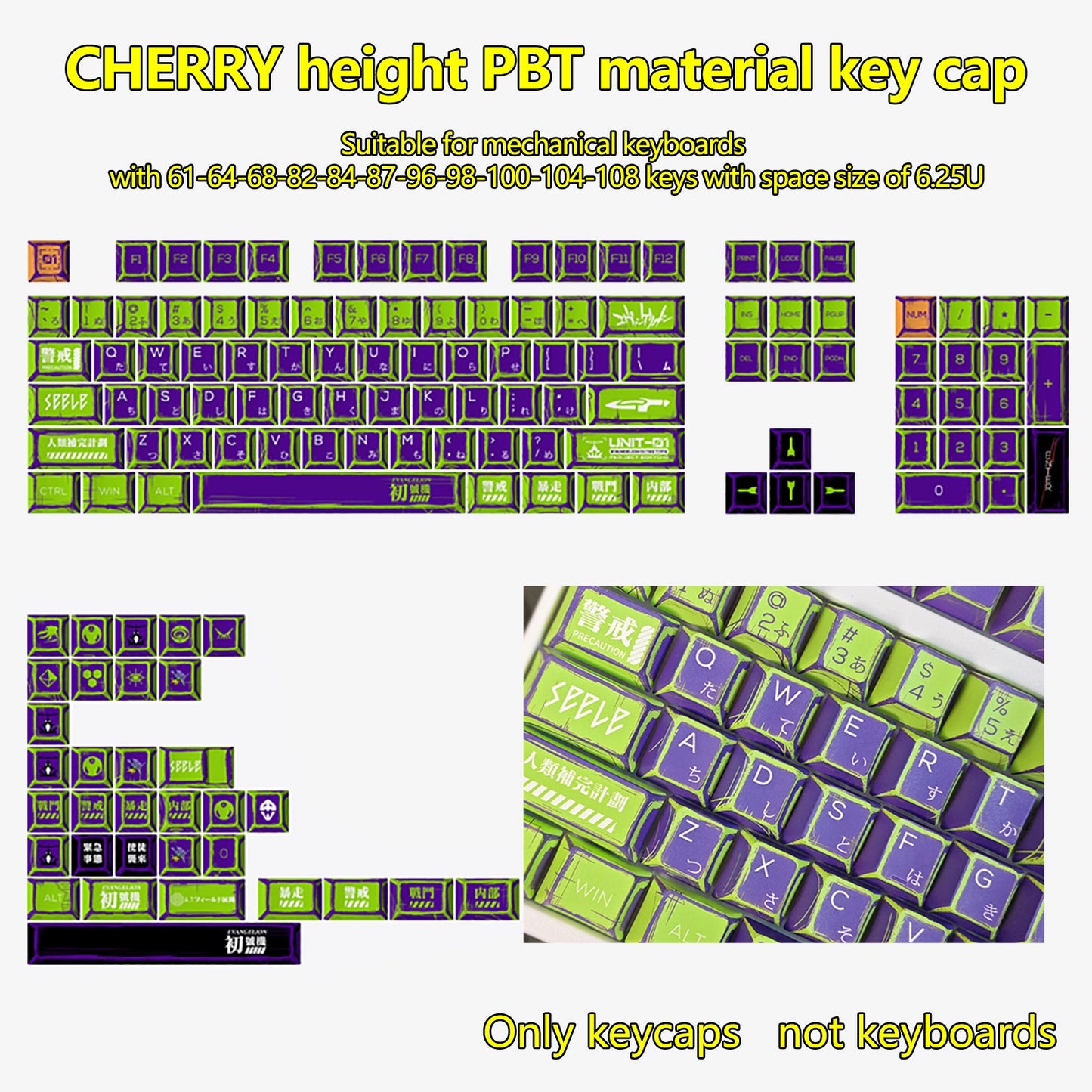 Cherry 116 PBT Mechanical Keyboard keycaps