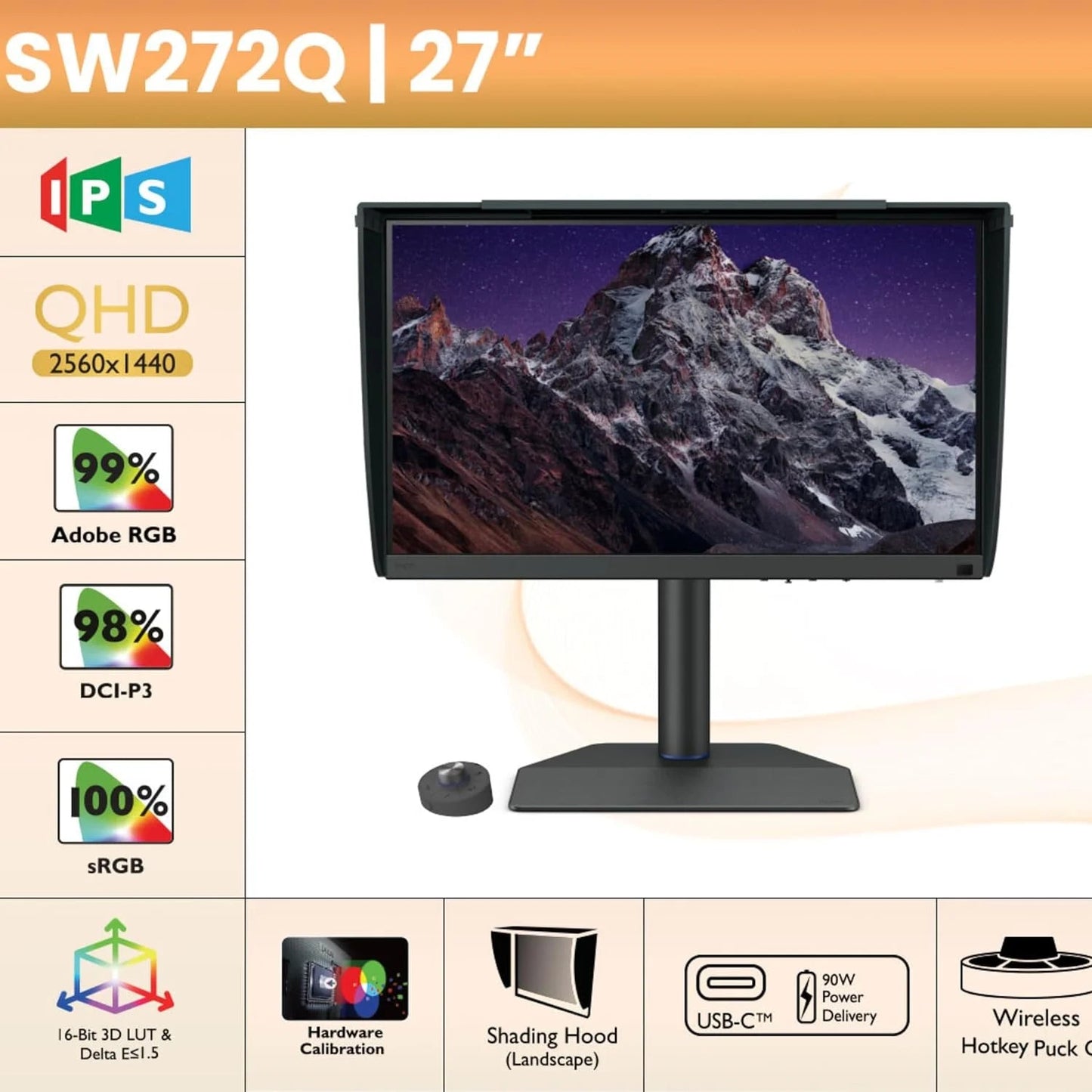 BenQ SW27Q 27 Inch Professional Monitor  Microcenter India