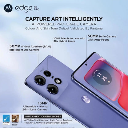 Motorola Edge 50 Pro 5G Luxe Lavender 256GB 12GB RAM  Microcenter India