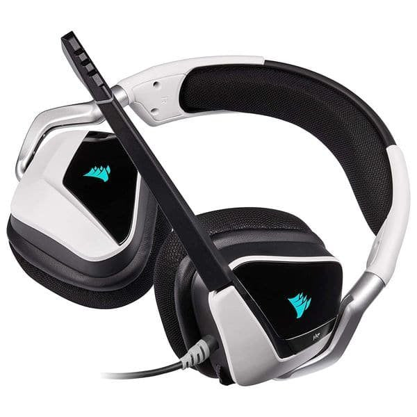Corsair Void RGB Elite Wired USB Premium 7.1 Surround Sound Gaming Headphone (White)