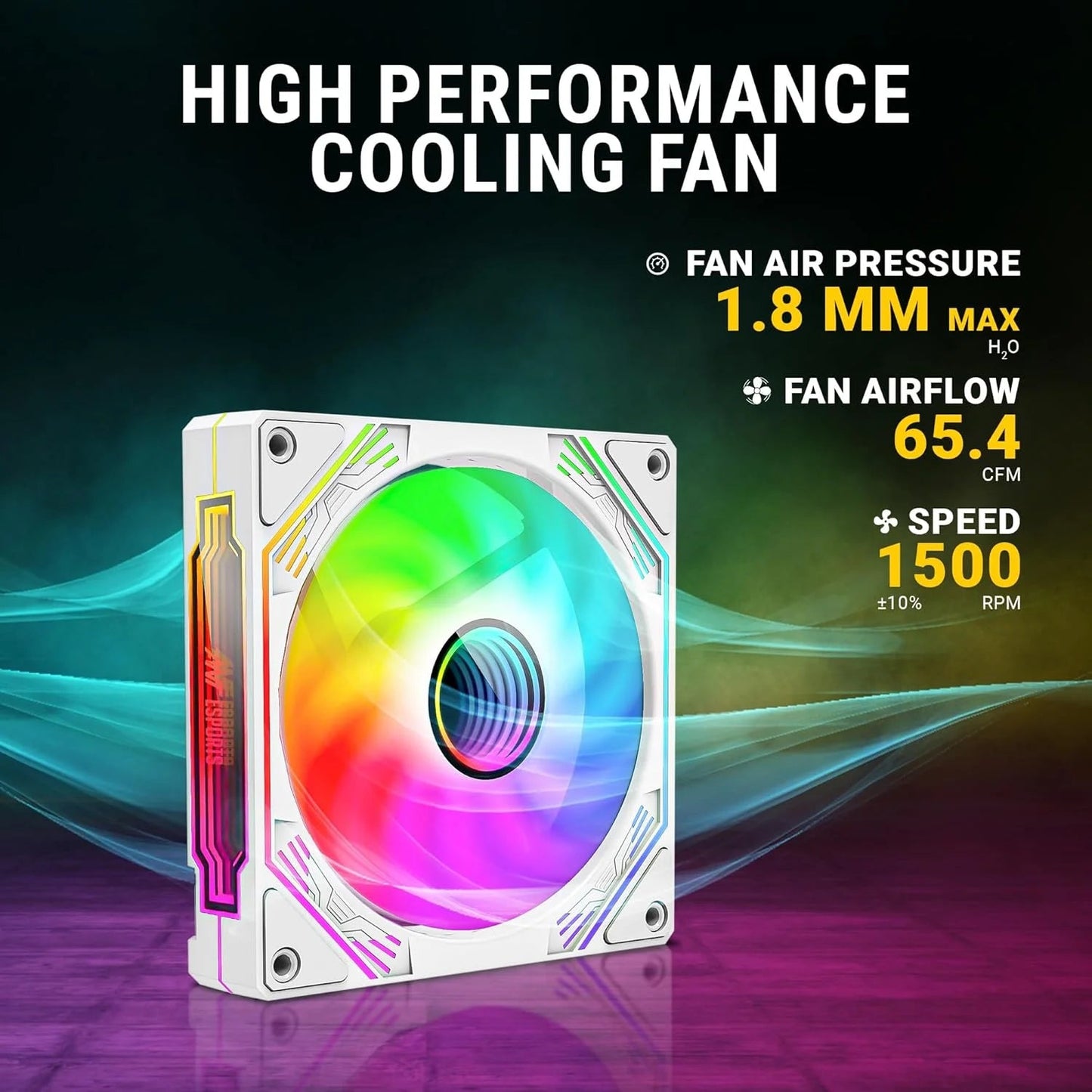 Ant Esports Sciflow 120mm ARGB Case Fan - White  Microcenter India