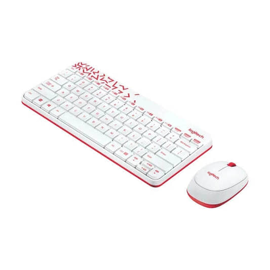 Logitech MK240 Wireless Combo (White-Red)  Microcenter India