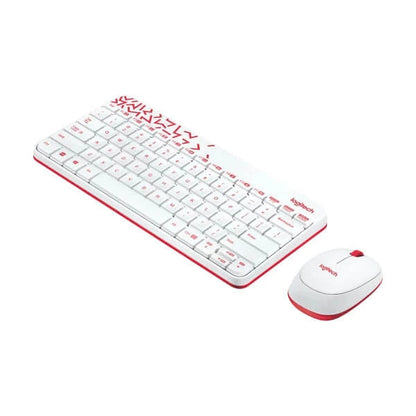 Logitech MK240 Wireless Combo (White-Red)  Microcenter India