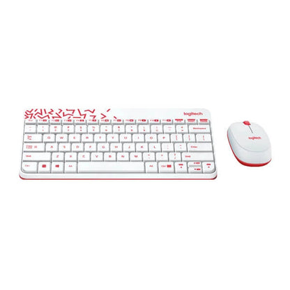 Logitech MK240 Wireless Combo (White-Red)  Microcenter India