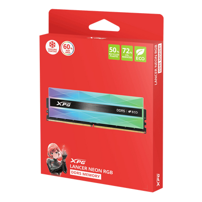 ADATA XPG Lancer Neon RGB 16GB DDR5 6400 CL 32 RAM  Microcenter India
