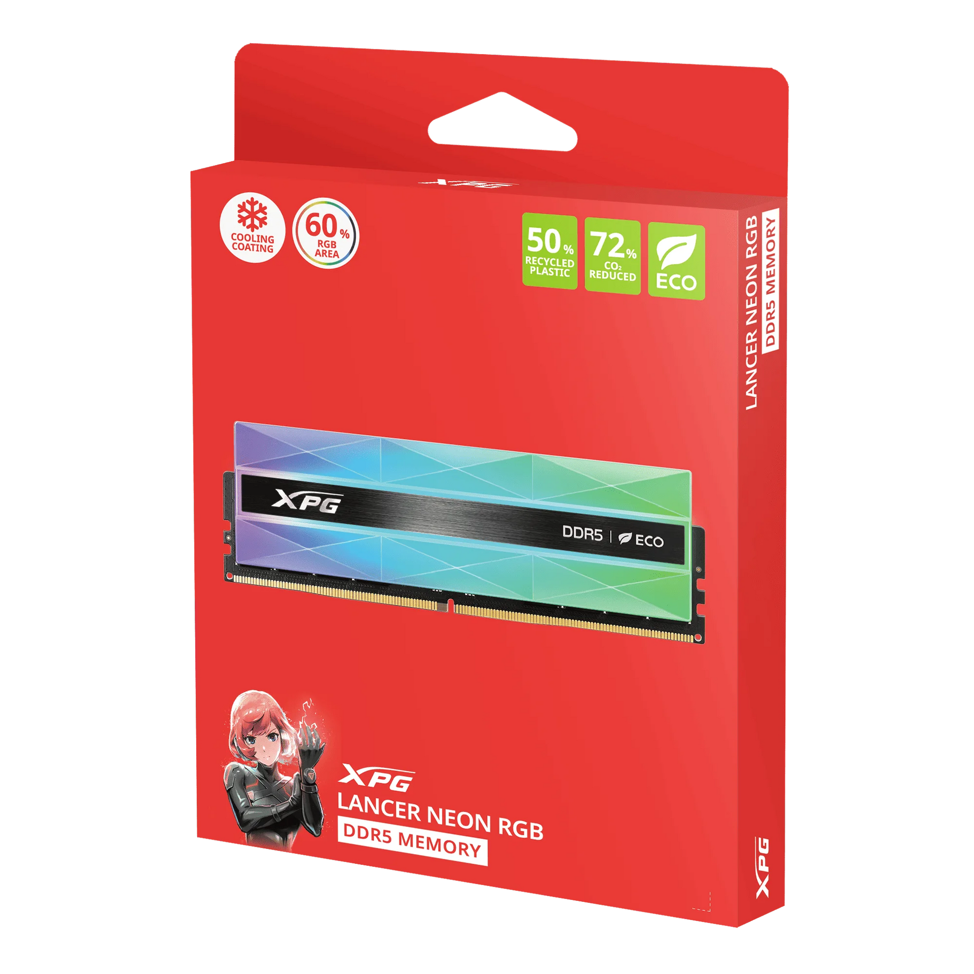 ADATA XPG Lancer Neon RGB 16GB DDR5 6800 CL 34 RAM  Microcenter India