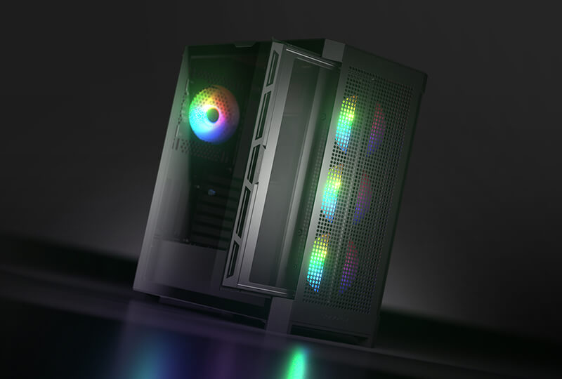 COUGAR AIRFACE PRO RGB mid tower ATX case with mesh front panel