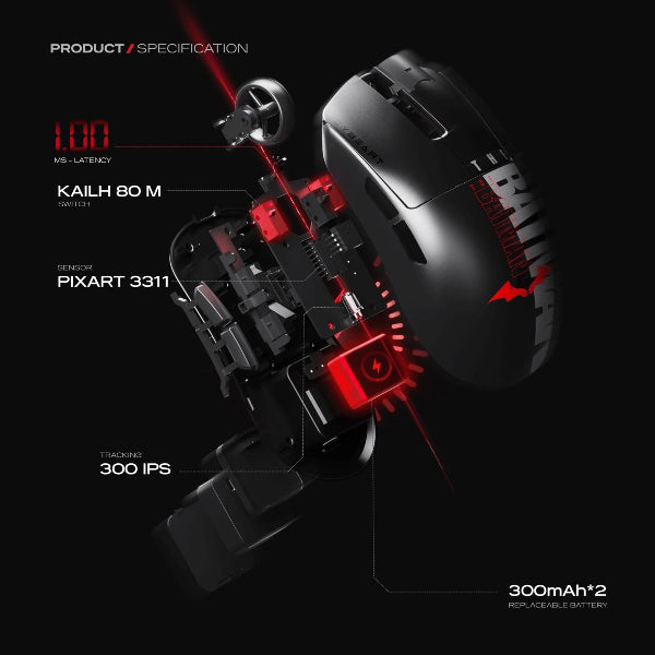 Cybeart Artemis Gaming Mouse Batman Black Edition - Microcenter India.