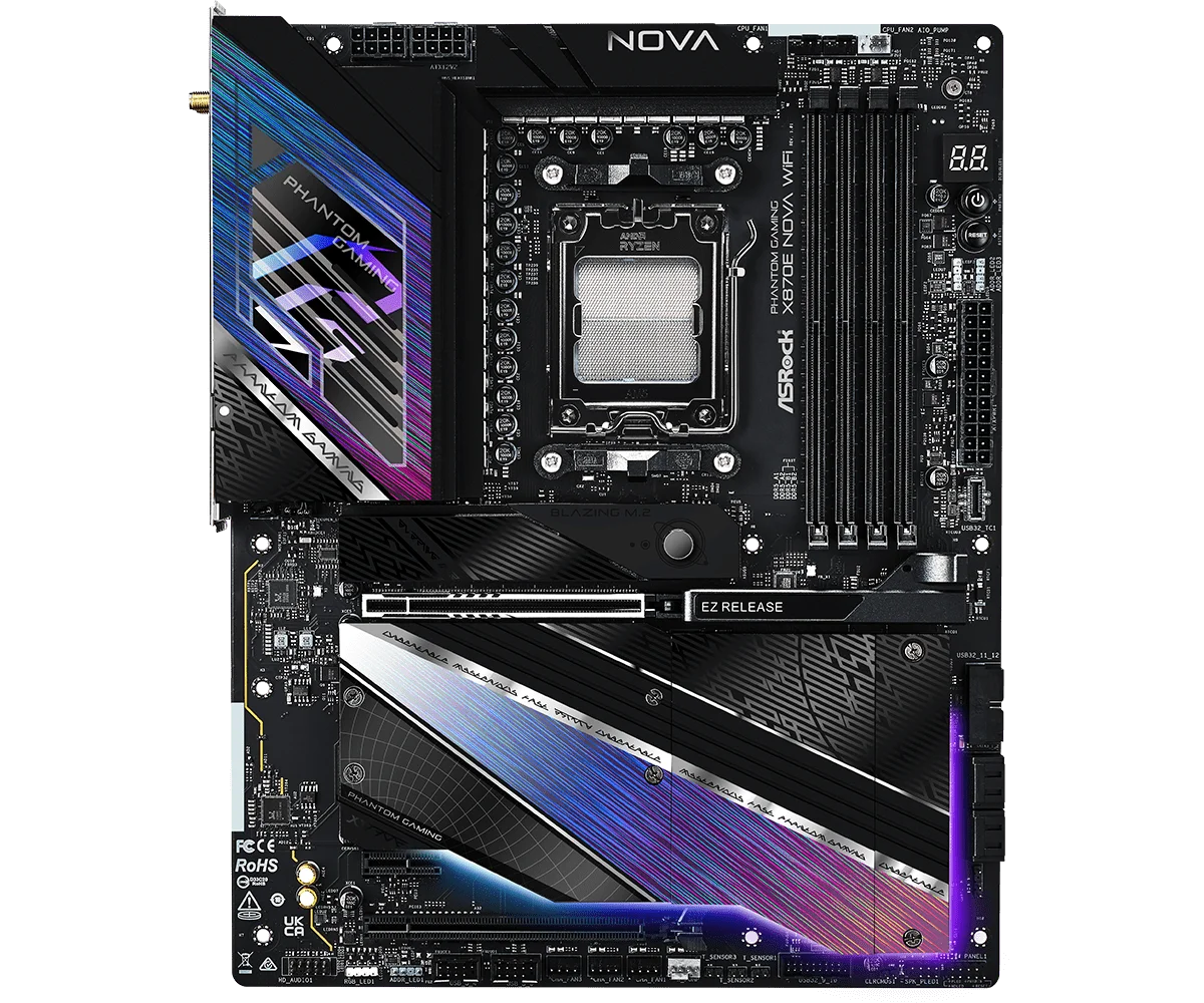 ASRock X870E Nova WiFi Phantom Gaming Motherboard 