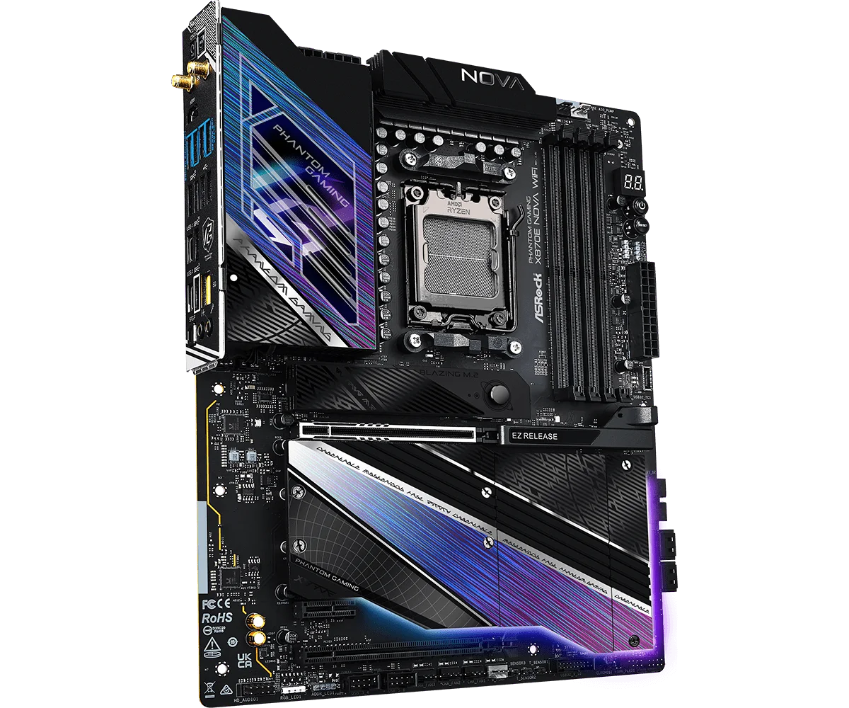 ASRock X870E Nova WiFi Phantom Gaming Motherboard 