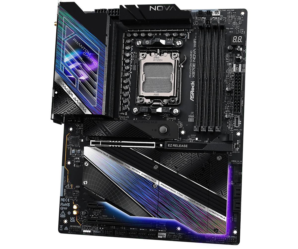 ASRock X870E Nova WiFi Phantom Gaming Motherboard 