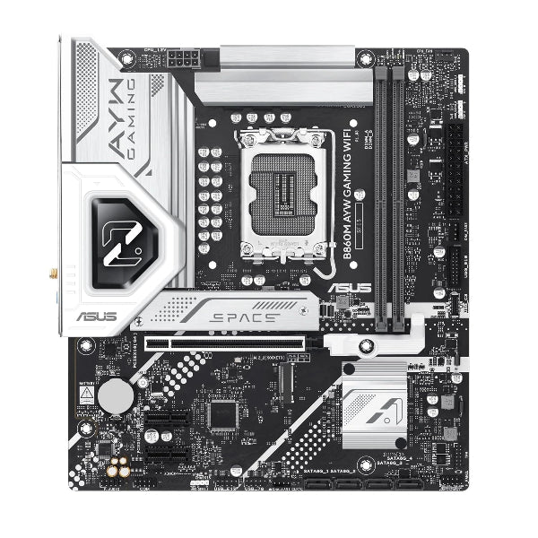 LGA 1851 Motherboard ASUS B860M-AYW WIFI DDR5 M-ATX - Microcenter India.
 