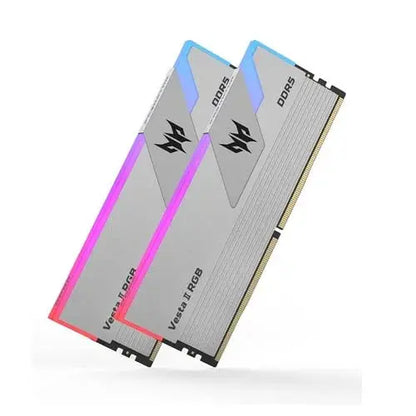 Acer Predator Vesta II RGB 32GB (16GBx2) DDR5 7200MHz CL34 Desktop RAM SILVER  Microcenter India