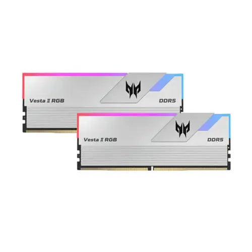 Acer Predator Vesta II RGB 32GB (16GBx2) DDR5 6000MHz Desktop Ram Silver - Microcenter India.