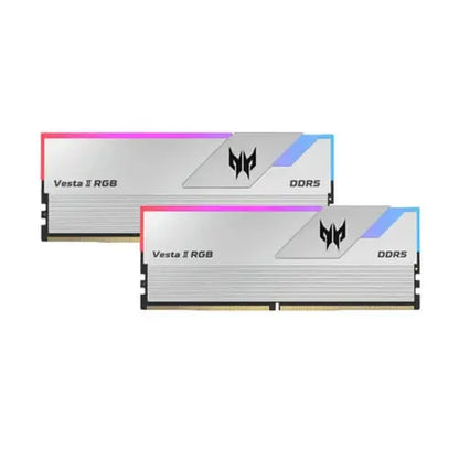 Acer Predator Vesta II RGB 32GB (16GBx2) DDR5 6000MHz Desktop Ram Silver - Microcenter India.