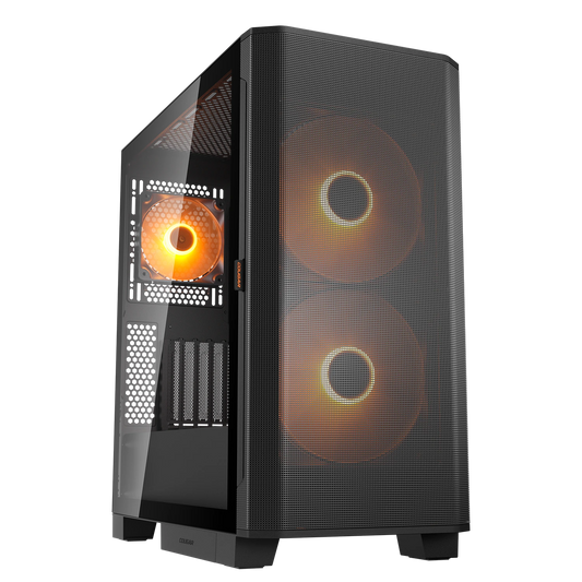 COUGAR AIRFACE FLO RGB mid tower ATX case with 180mm ARGB front fans