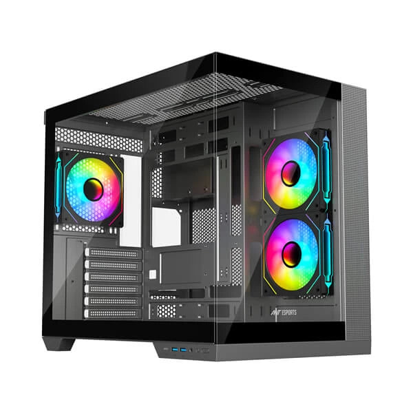 Ant Esports Crystal X4 ARGB (ATX) Mid Tower Cabinet Grey  Microcenter India
