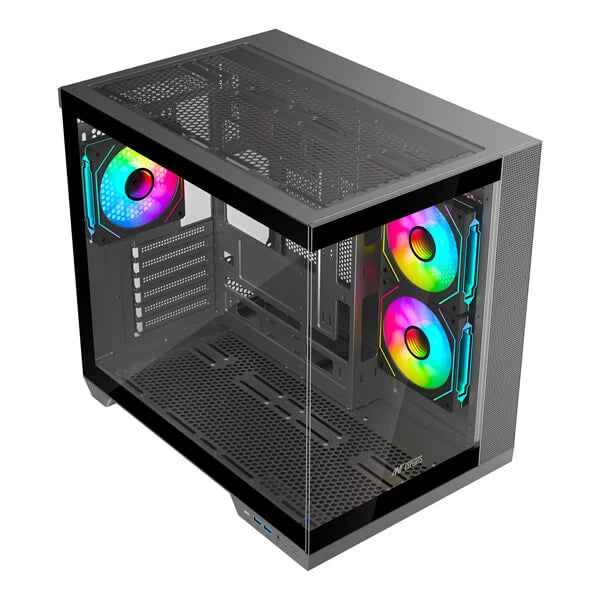 Ant Esports Crystal X4 ARGB (ATX) Mid Tower Cabinet Grey  Microcenter India
