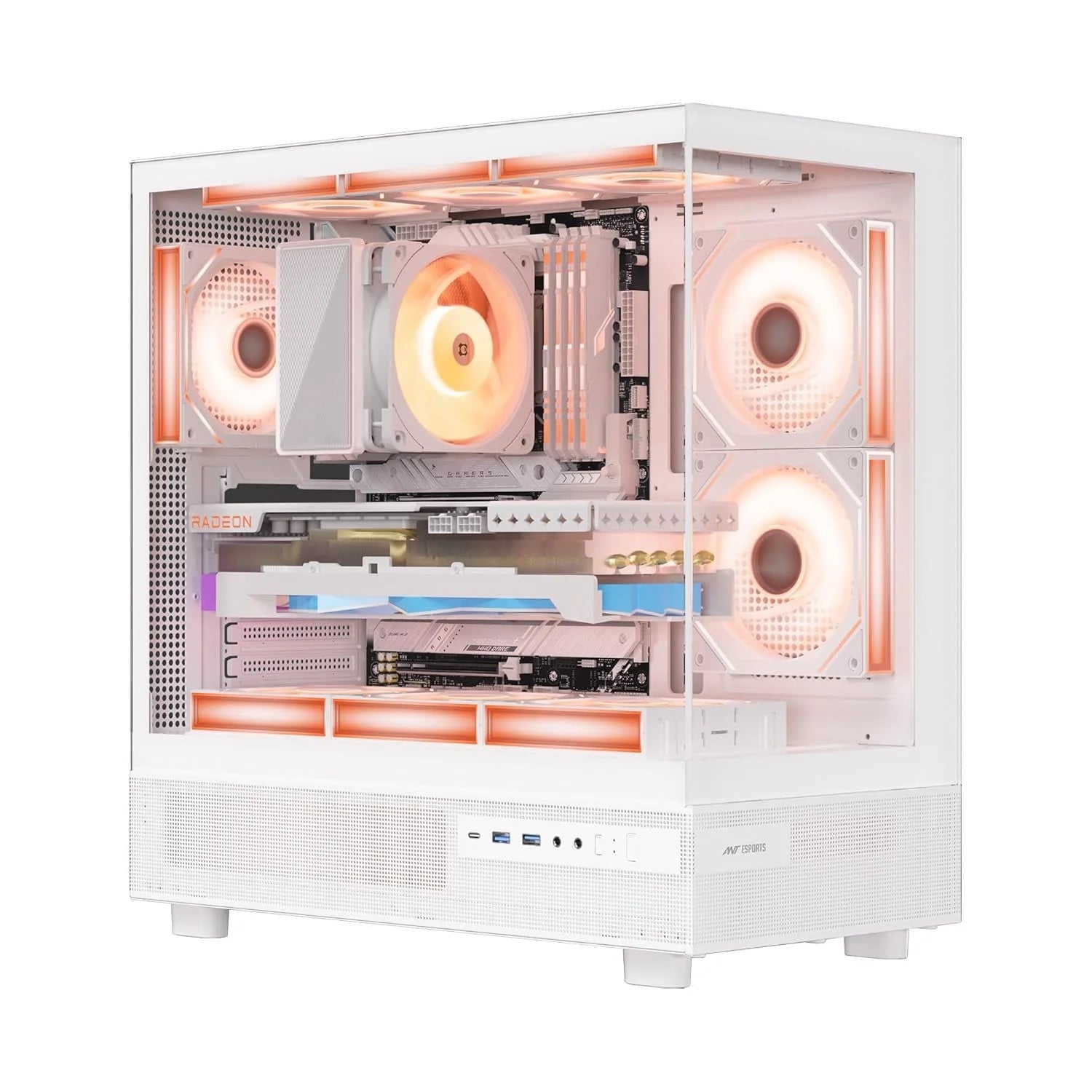 Ant Esports Crystal X6 ATX Mid Tower Cabinet With Type-C  Microcenter India