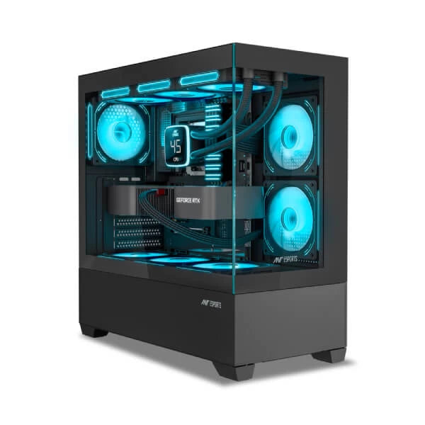 Ant Esports Crystal Z3 ARGB ATX Mid Tower Cabinet Black  Microcenter India