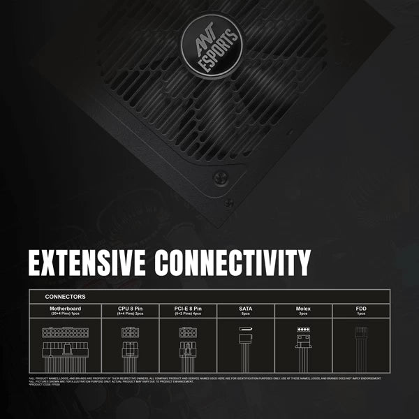 Ant Esports FG850 850 Watt 80 Plus Gold SMPS  Microcenter India