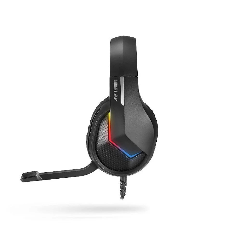 Ant Esports H1100 Pro RGB Black Wired Over-Ear Gaming Headset  Microcenter India