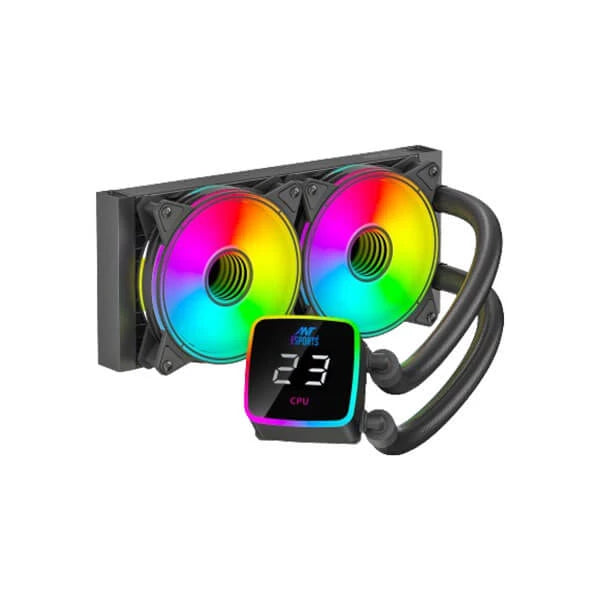 Ant Esports ICE Flow 240 ARGB 240mm CPU Liquid Cooler Black  Microcenter India