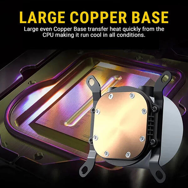 Ant Esports ICE-Flow 360 ARGB 360mm CPU Liquid Cooler Black  Microcenter India