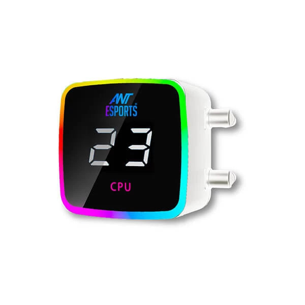 Ant Esports ICE-Glow 240 ARGB 240mm CPU Liquid Cooler White  Microcenter India