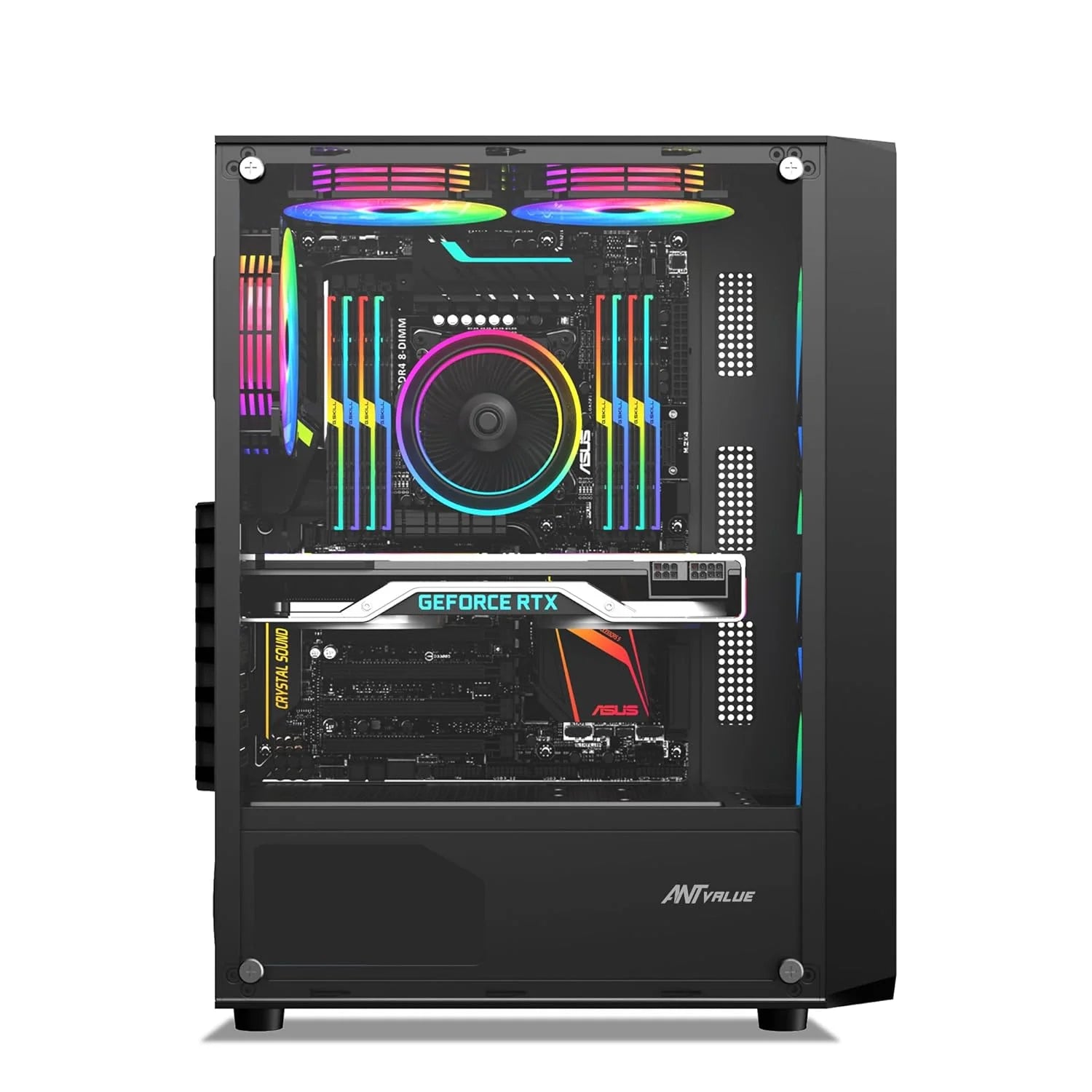 Ant Value VM41 ATX Mid-Tower Gaming Cabinet - Black  Microcenter India