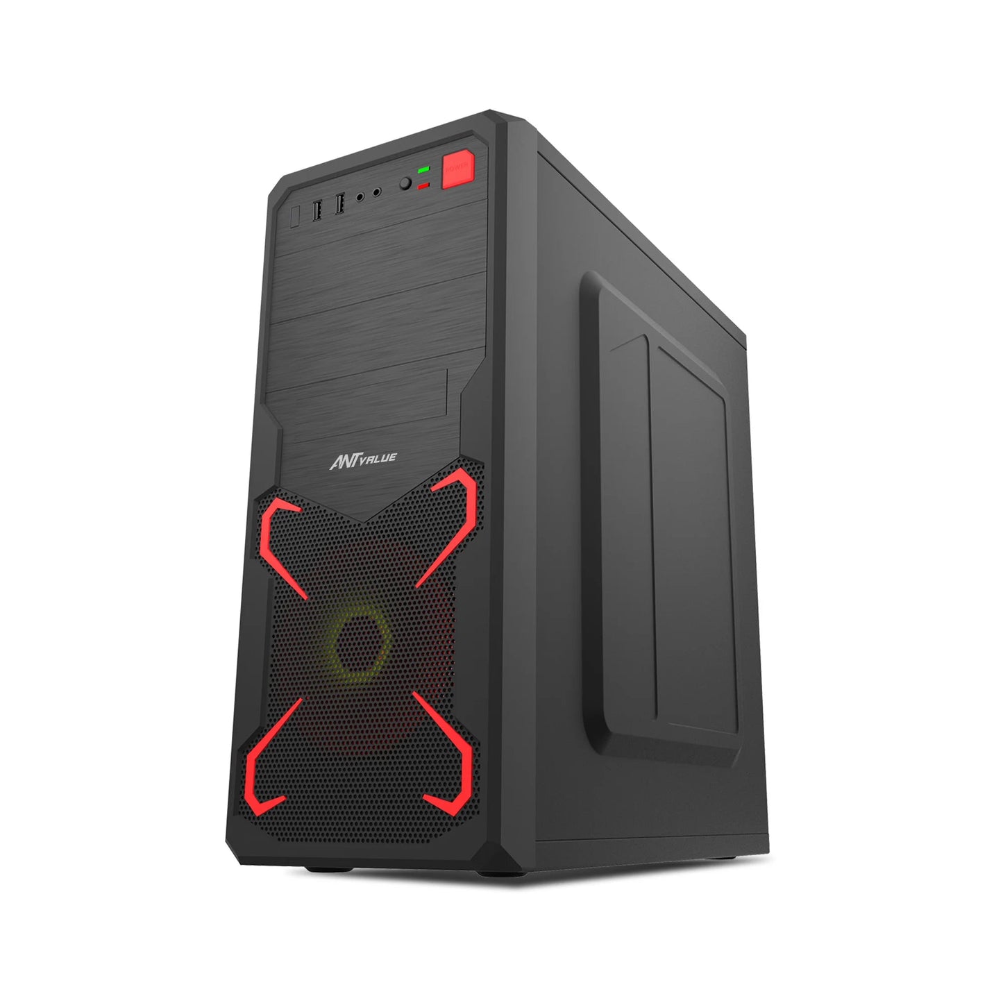Ant Value X1 ATX Cabinet Black  Microcenter India