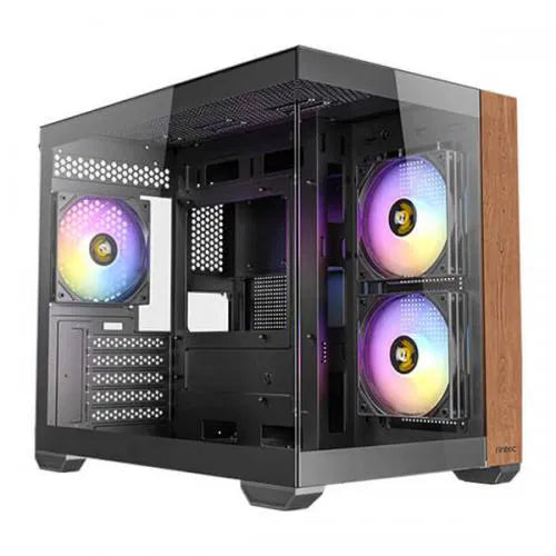 Antec CX600M Wood ARGB M-ATX Mini Tower Cabinet Black  Microcenter India