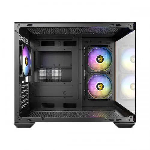Antec CX600M Wood ARGB M-ATX Mini Tower Cabinet Black  Microcenter India